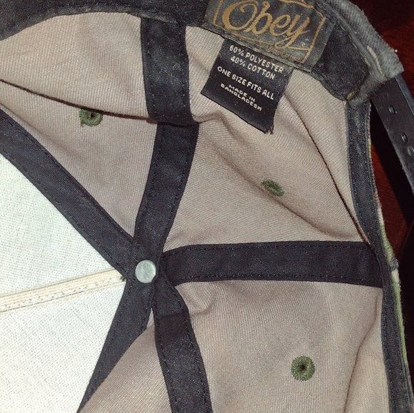 Men's- (Unisex) Obey Snapback Hat - Picture 6 of 7